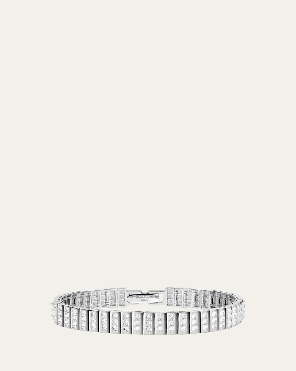 Be Spiked Trio Diamond Tennis Bangle Bracelet